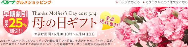ベルーナ母の日2017年
