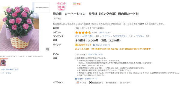 母の日 カーネーション 5号鉢(ピンク色系)母の日カード付
